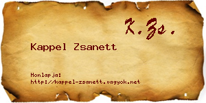 Kappel Zsanett névjegykártya